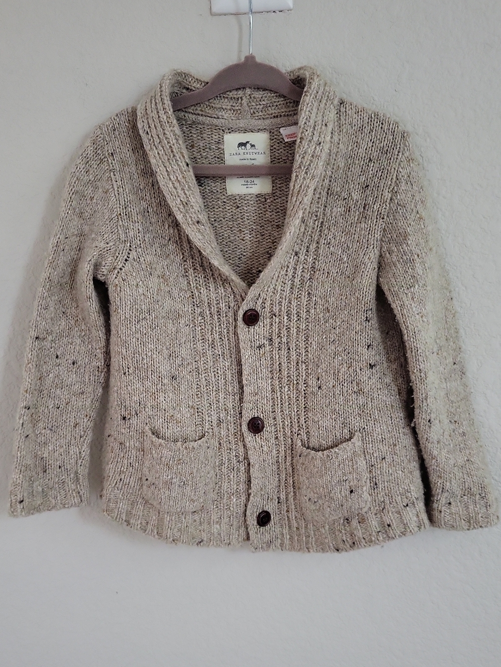 Zara Baby Knit Beige Sweater Size 18 to 24 months